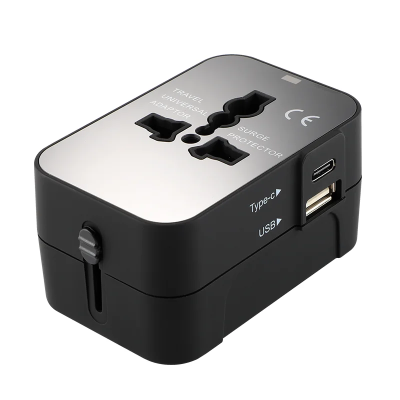 Power Adapter Travel Adapter Dual USB Port Universal UK to EU Plug