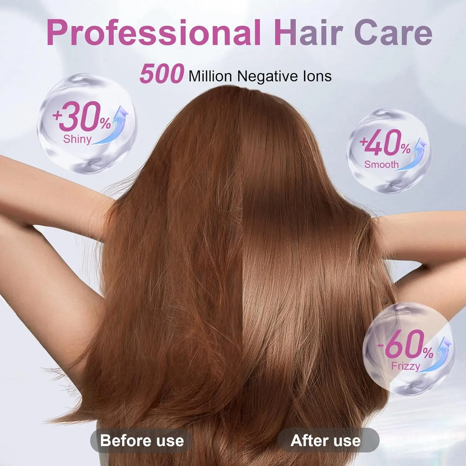 XSOOH 150000 RPM High-Speed Brushless Motor Travel Portable Blow Dryer for Curly Straightener Hair, Professional Qui
