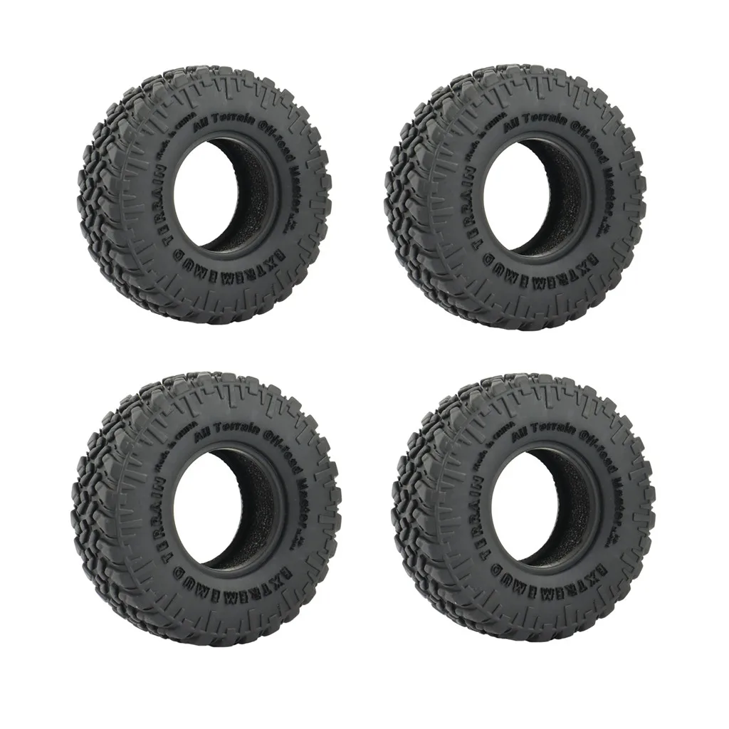 

4PCS 1.0" Floral Building Blocks Flower Rubber Tire Skin for 1/18 1/24 RC Track Vehicle Axial SCX24 90081 Gladiator Upgrade Part