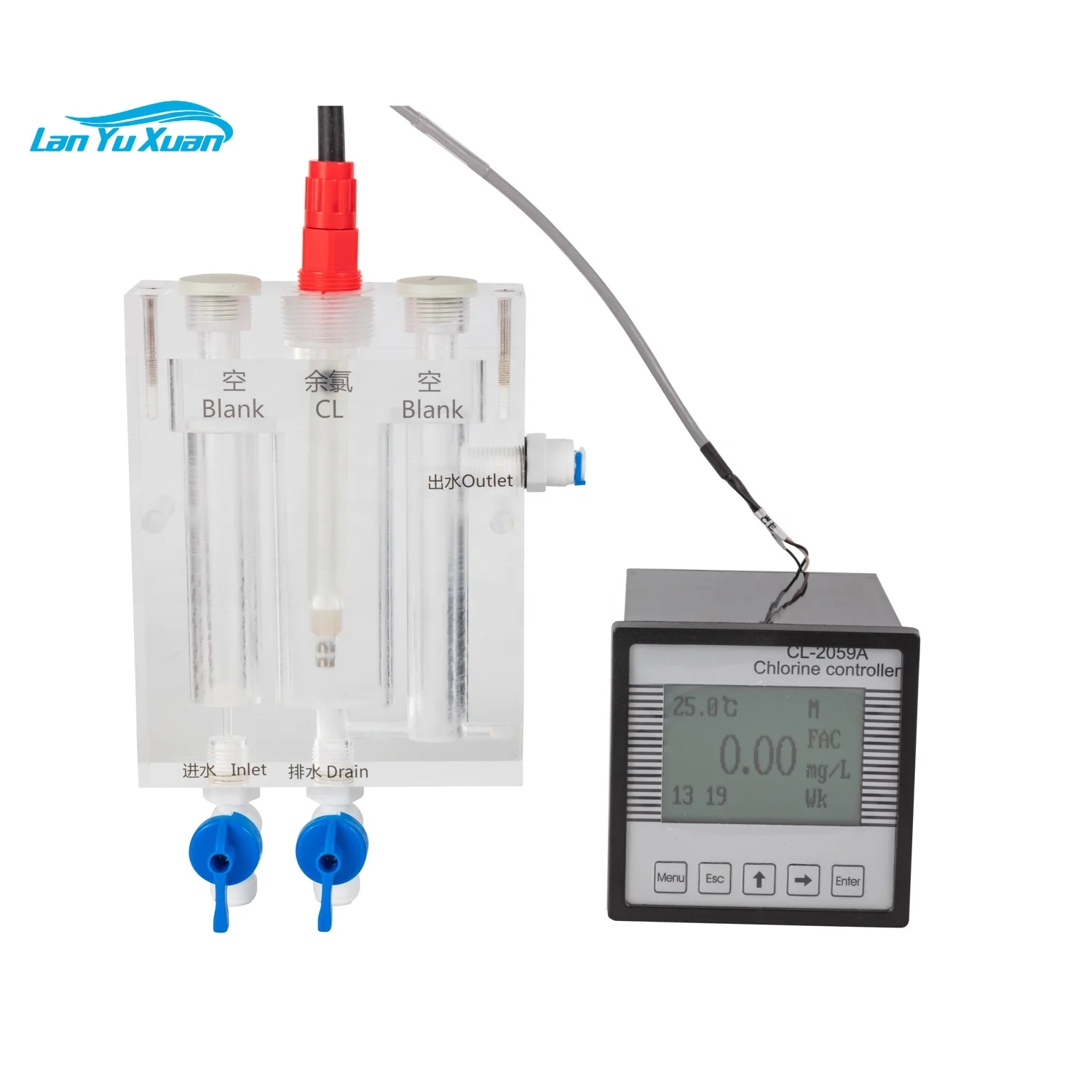 

online digital residual chlorine meter water free chlorine tester with 0 40 ma chlorine analyzer sensor