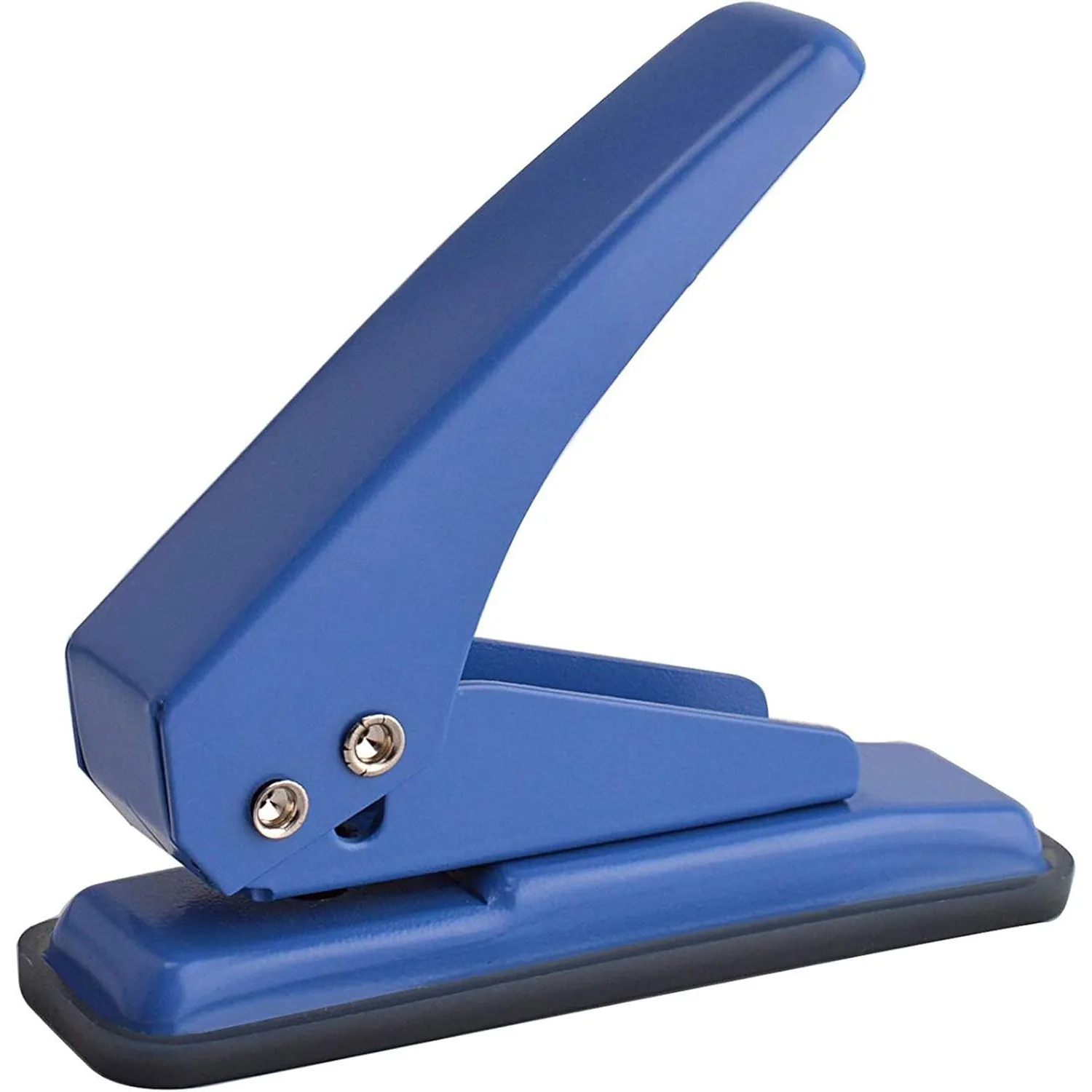 Single Hole Punch 1/4" Capacity 20 Sheet Handheld Puncher Blue Non-Skid Base Ideal for Paper Chipboard Craft Art Projects