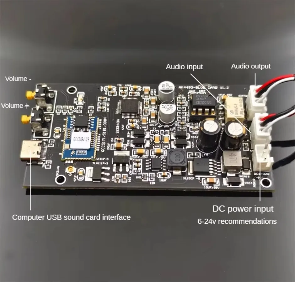 Module Audio Bluetooth QCC5181 Avec Double DAC AK4493SEQ - Pour Ampli DIY Haut De Gamme