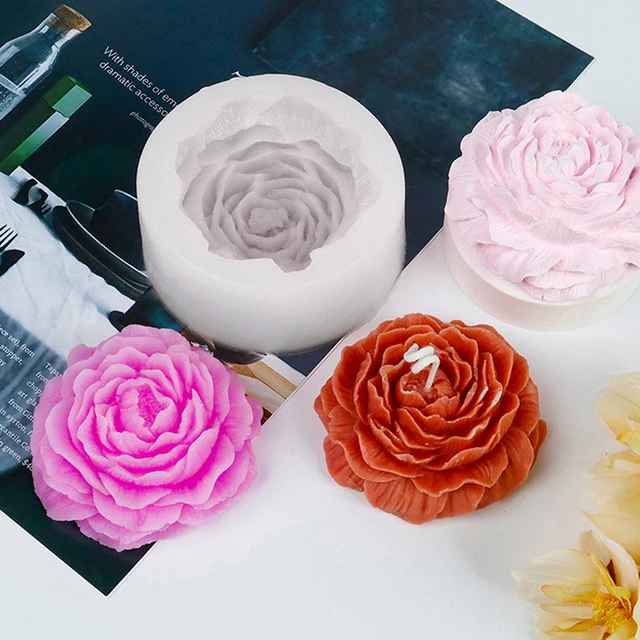 Peony Flower Scented Candle  Peony Flower Candle Mold - 3d Flower Candle  Mould - Aliexpress