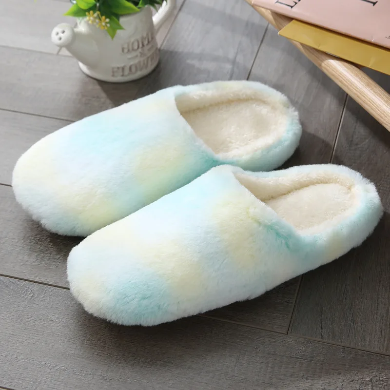 indoor and outdoor slippers Women Indoor Slippers Warm Plush Home Slipper Autumn Winter Shoes Woman House Flat Floor Soft Silent Slides for Bedroom indoor house slippers