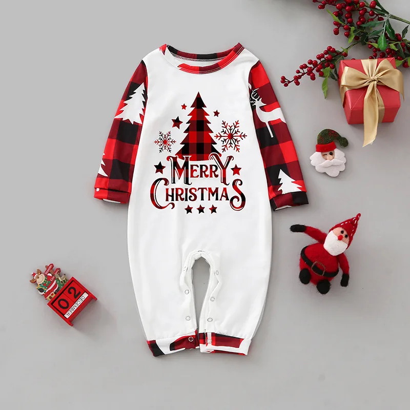 thumbnail image 5 of Conjuntos familiares a juego para Navidad, pijamas de 2 piezas para mamá, papá e hijos, mamelucos para bebé, ropa de dormir informal y holgada, pijamas de aspecto familiar para Navidad, 5 of 5