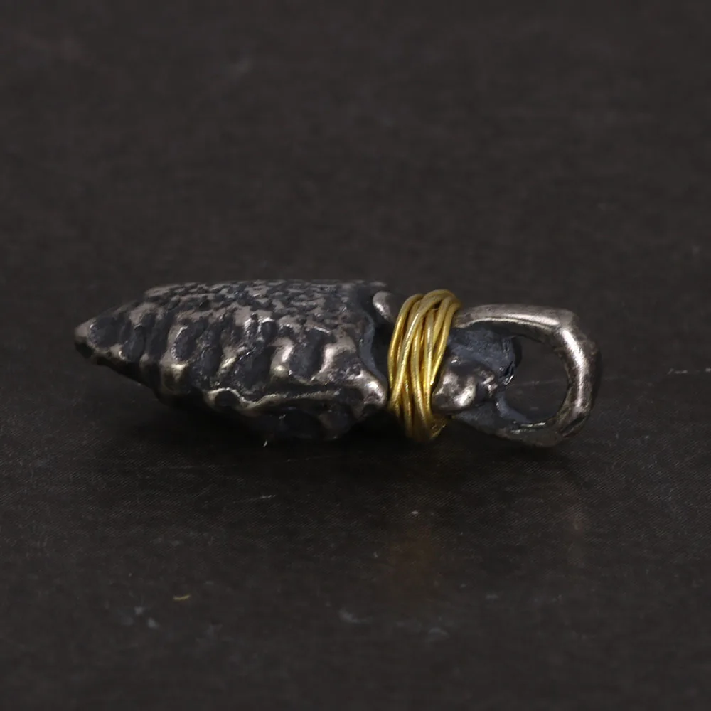 925 Sterling Silver Viking Spearhead Pendant for Men and Women Handcrafted Wrapped Brass Wire Charm Accessories Making Jewelry