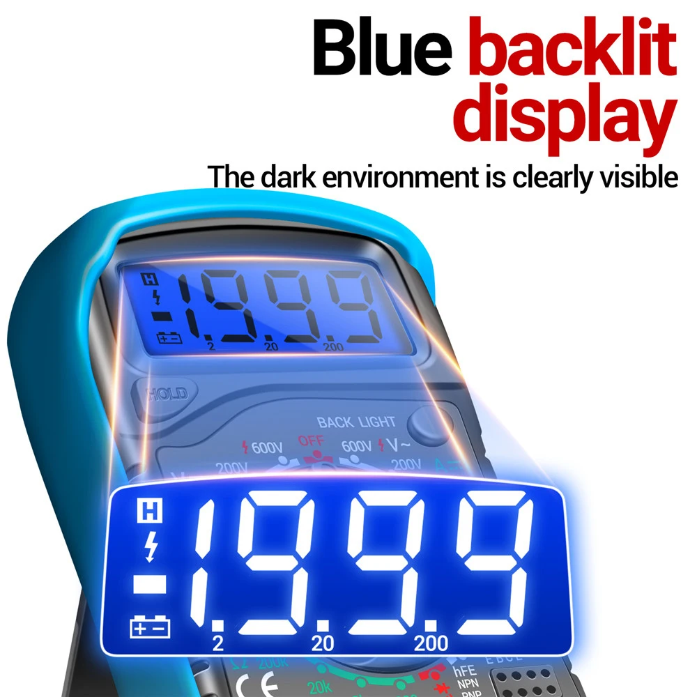 XL830L Digital Profissional Multimeter Electric Voltmeter Ammeter AC DC Voltage Tester high-precision Tester Electrician Tools