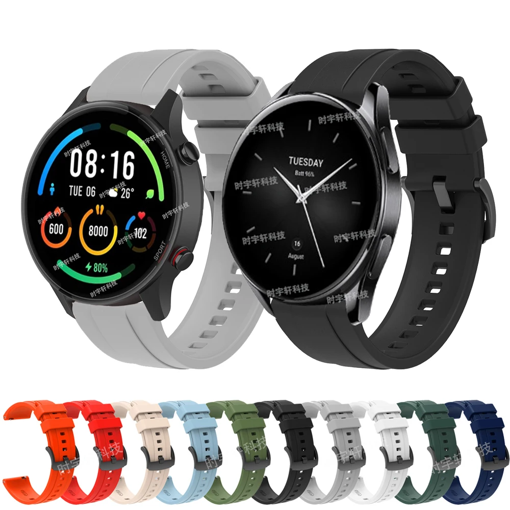 

Ремешок силиконовый для Xiaomi Watch 2 Pro, спортивный браслет для цветных часов Xiaomi Watch 2/S1 Pro Active/S2 42 мм 46 мм/S3, 22 мм