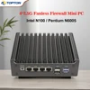 Topton Industrial Mini PC Fanless Intel N100 Pentium N6005 Firewall Router 4 LAN i226-V 2.5G DDR4 COM USB-C pfSense Computer New 1