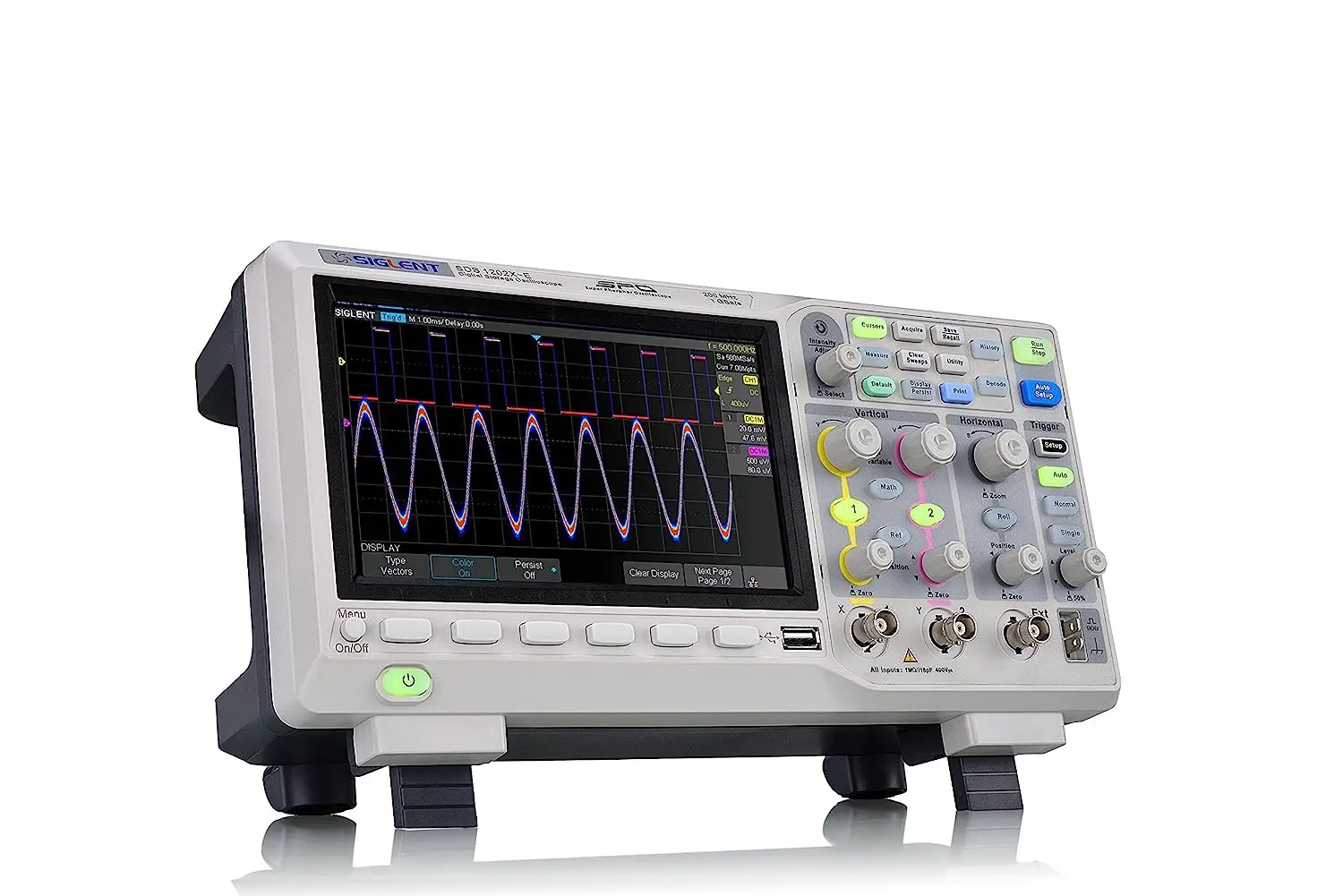 

Цифровой осциллограф Siglent SDS1202X-E 200 МГц 2 канала 1 GSa/s 7-дюймовый TFT-ЖК-дисплей