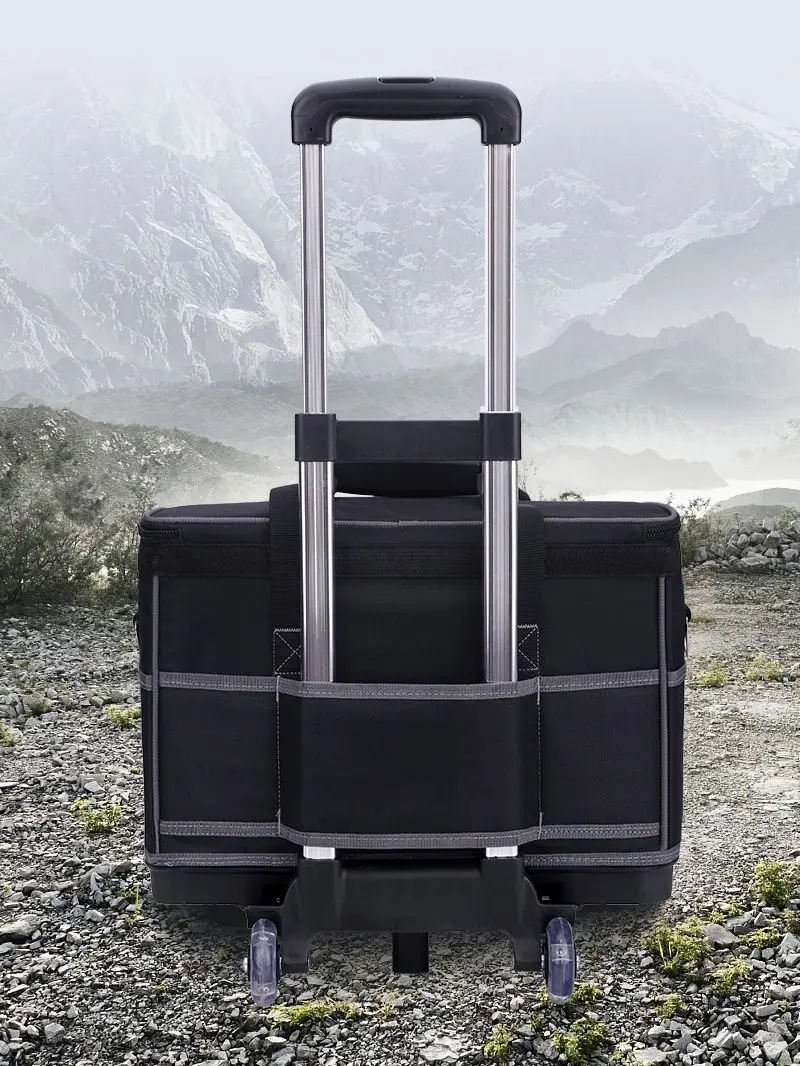 

Briefcase for Tools Bag Suitcase Organizer Electrician Travel Bags With Wheels Free Shipping Multifunctional Oxford Bra Rod