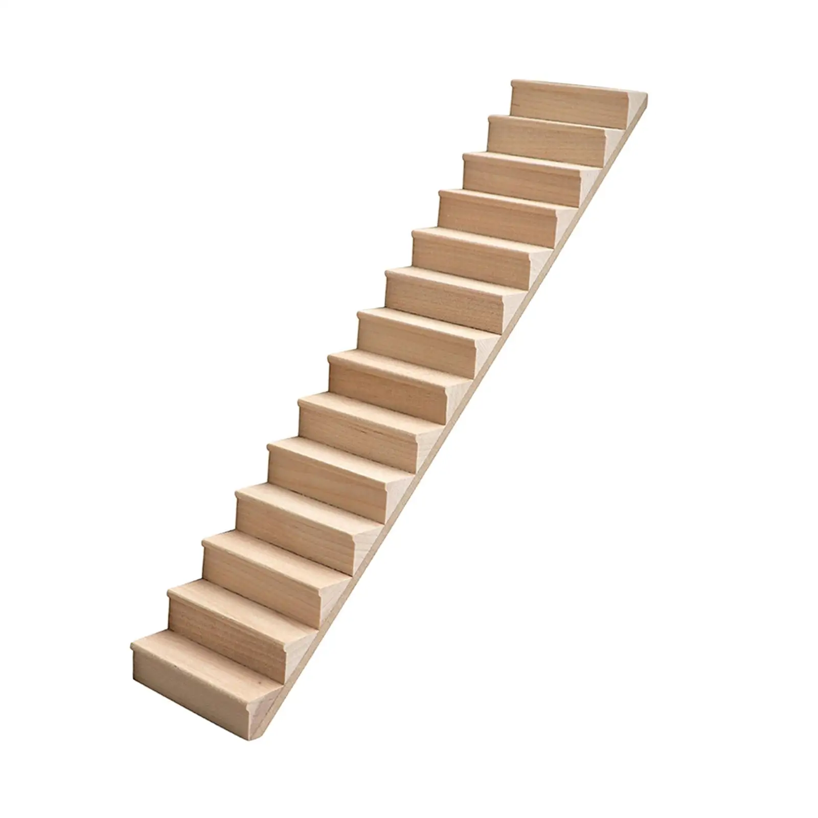 

1/12 Dollhouse Unpainted Staircase for DIY Projects Sand Table Architectural