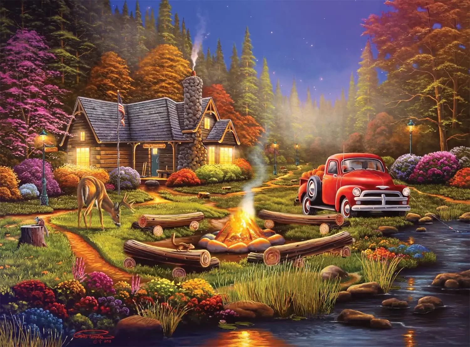 The Woodsmen Adult Paper Puzzles 1000/500/300 Pieces Jigsaw Puzzles for Gameroom Bedroom Livingroom Party Birthday Gift