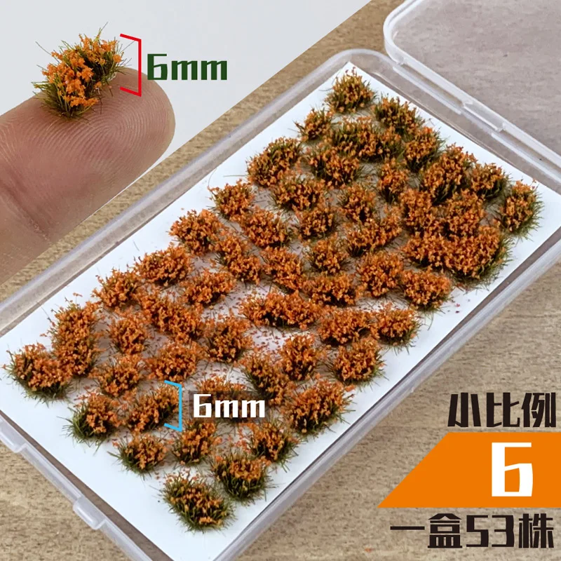 Bunter Blumen-Gras-Cluster-Modellbausatz für die Herstellung von Sandtisch, Gebäude, Mikro-Landschaftsmaterialien, Diorama-Zubehör, 1 Box – Detail 15