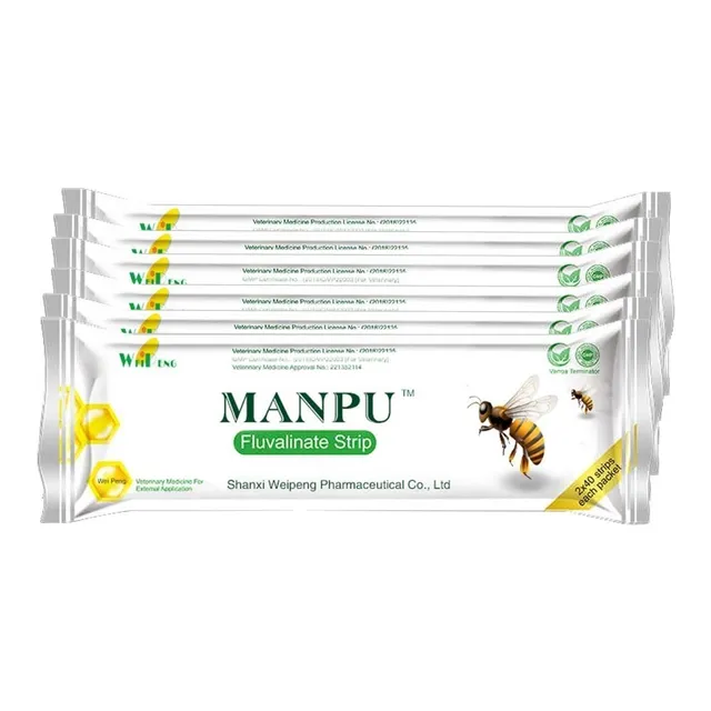 80 db Fluvalinate Szalagok Manpu Varroa Méhek Méhészeti Termékek Gyógyszerek Anti Atka Kontroll - Image 2