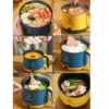 Electric Hot Pot US Adapter Plug Multi Function Electric Cooker Nonstick Ramen Cooker for Soup Boiling Dumpling Stewing Porridge 5