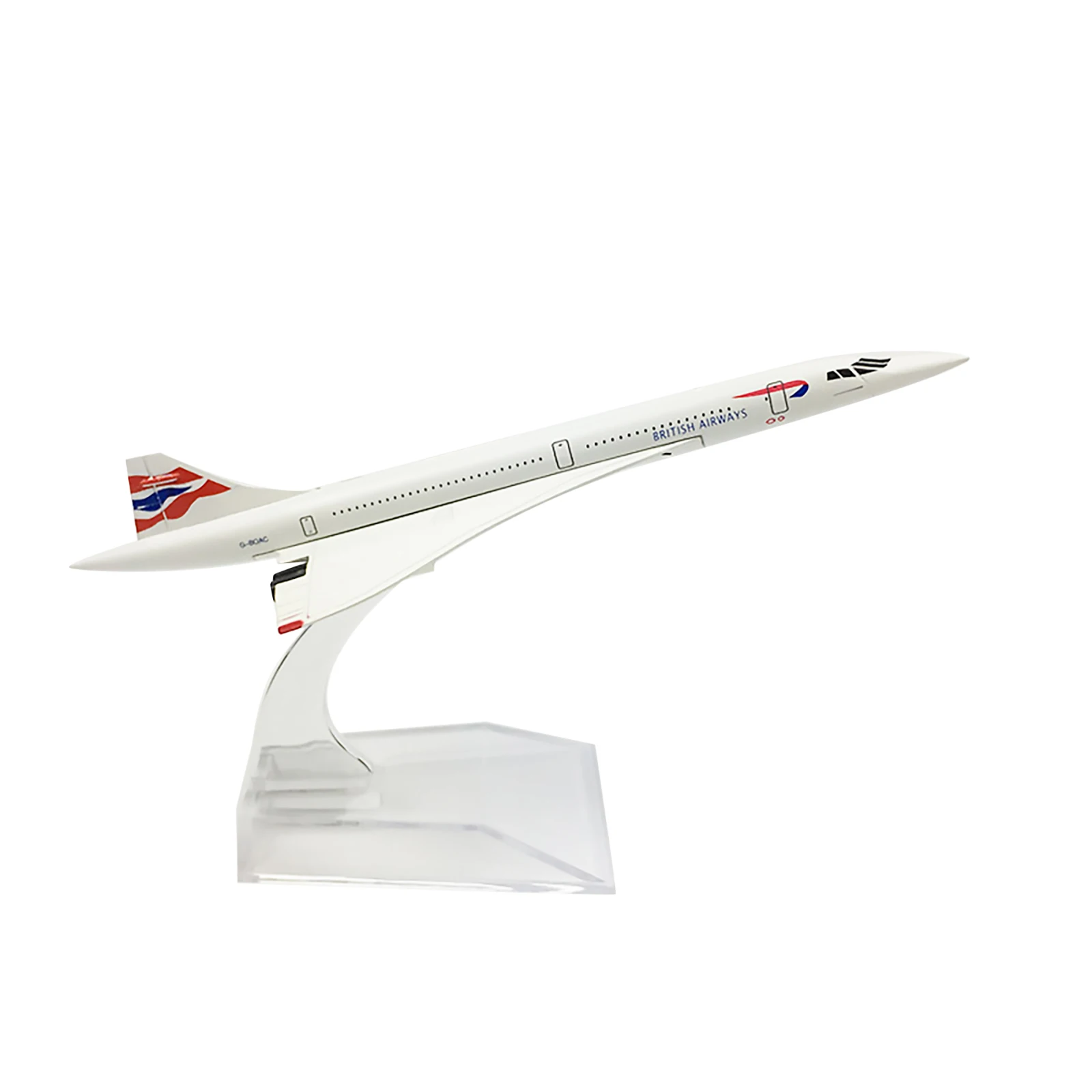 Retro 1:400 Scale Airplane Model Diecast Planes 16cm British F-BVFB Concorde Model Plane With Stand Static Display Home Decora