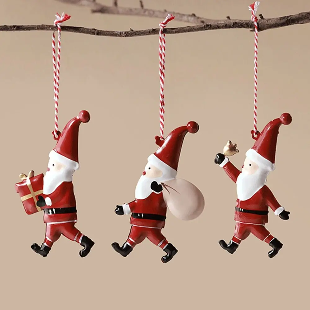 Description Picture 5 of itemXmas Tree Decor Red&White Christmas Hanging Pendants Double-sides Painted Nordic Embellishment Iron Art Festival Drop Ornaments