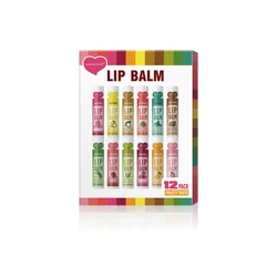 12-Piece Gift Lip Balm Set - Deeply Moisturizing & Exfoliating for Hydrated, Long-Lasting Soft Lips (12 PCS lip balm set)