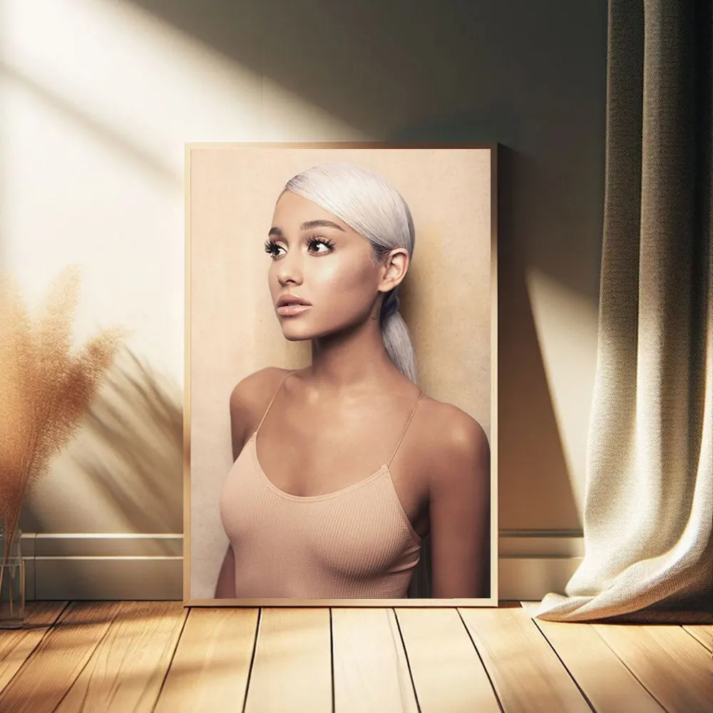 Poster Su Tela Di Ariana Grande 30x45 Cm - Decorazione Murale Per Camera Da Letto, Ufficio, Senza Cornice