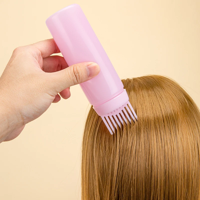 Hair Oil Applicator Bottle Hair Dye Applicator Bottle Hair Dyeing Bottle Hair Dye Bottle 180ML Hair Dye Applicator Refillable Shampoo Bottle Hair Oil Brush Bottles