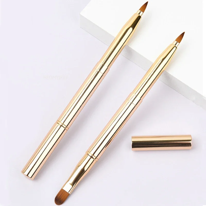Makeup Brush Retractable Lip Makeup Brush Lipstick Lip Gloss Brush Telescopic Dual Use Eyeshadow Beauty Tools