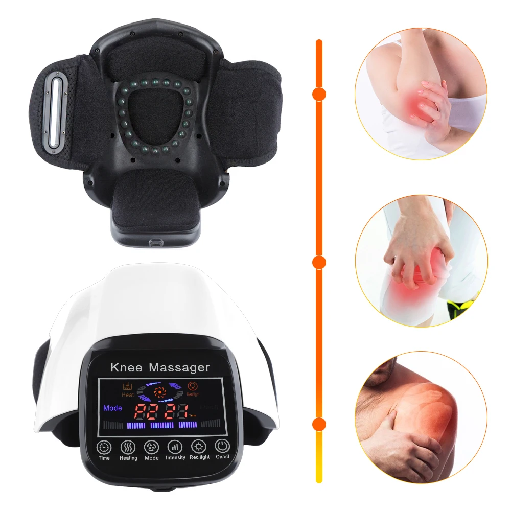 Electric Heating Knee Massage Infrared Pad Air Pressure Vibration Physiotherapy Instrument LCD Display Joint Pain Relief 3 Level