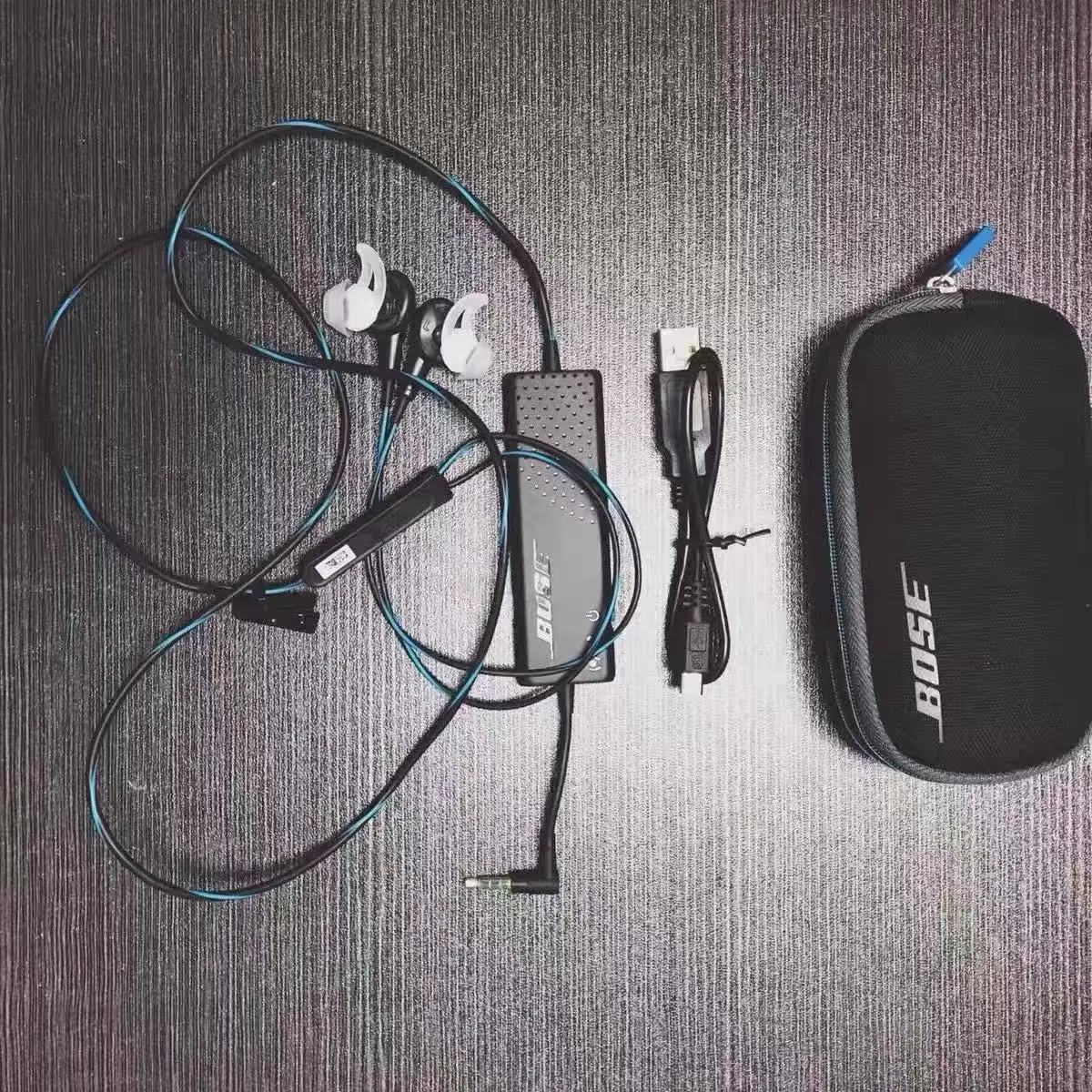 QC20 Noise Cancelling Earbuds for Bose-Hybrid ANC 20H Playtime, Hi-Res Audio & IPX4 Sweatproof for iOS/Android
