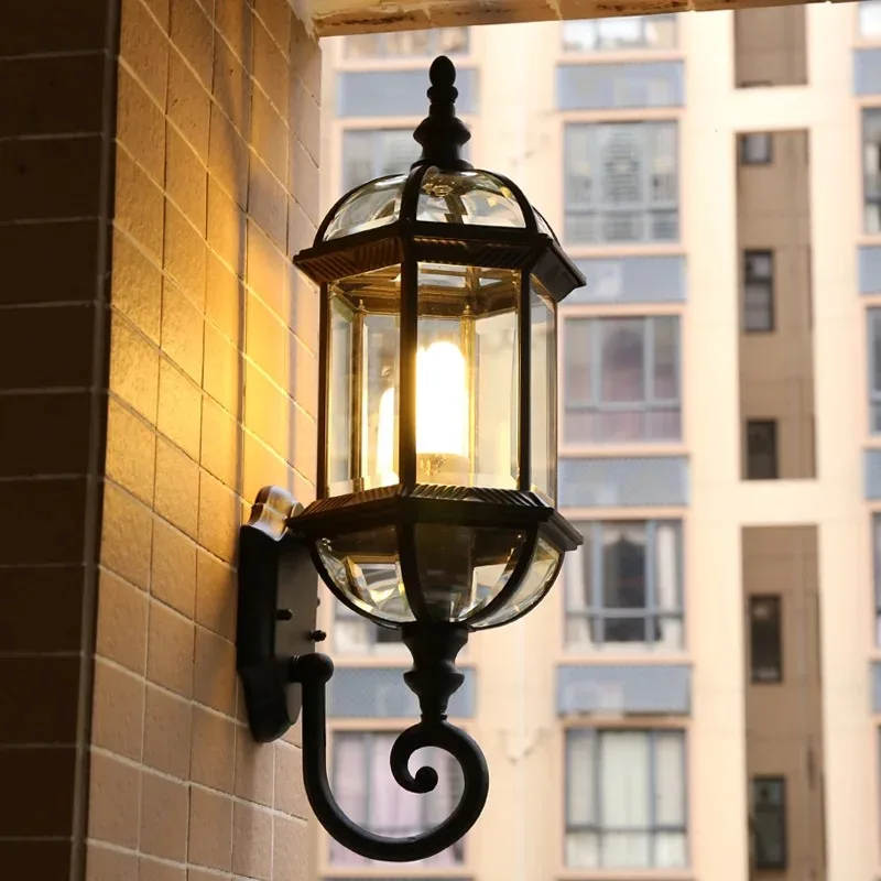 Outdoor porch light, waterproof pendant light, courtyard landscape decoration, retro LED lighting, suitable for terraces 3