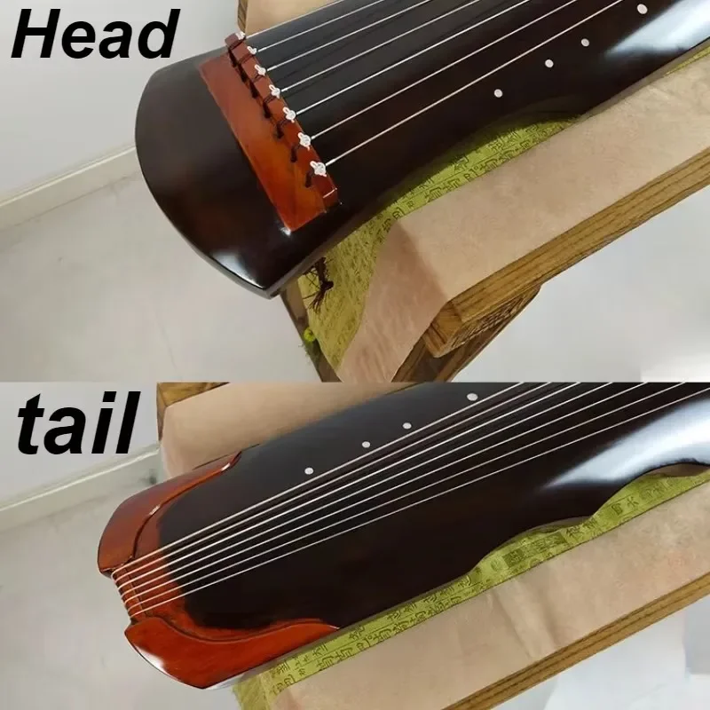 Guqin Hand-made Portable Fuxi Style Professional Guqin for Adult Beginners Practice Chinese Traditional Musical Instrument