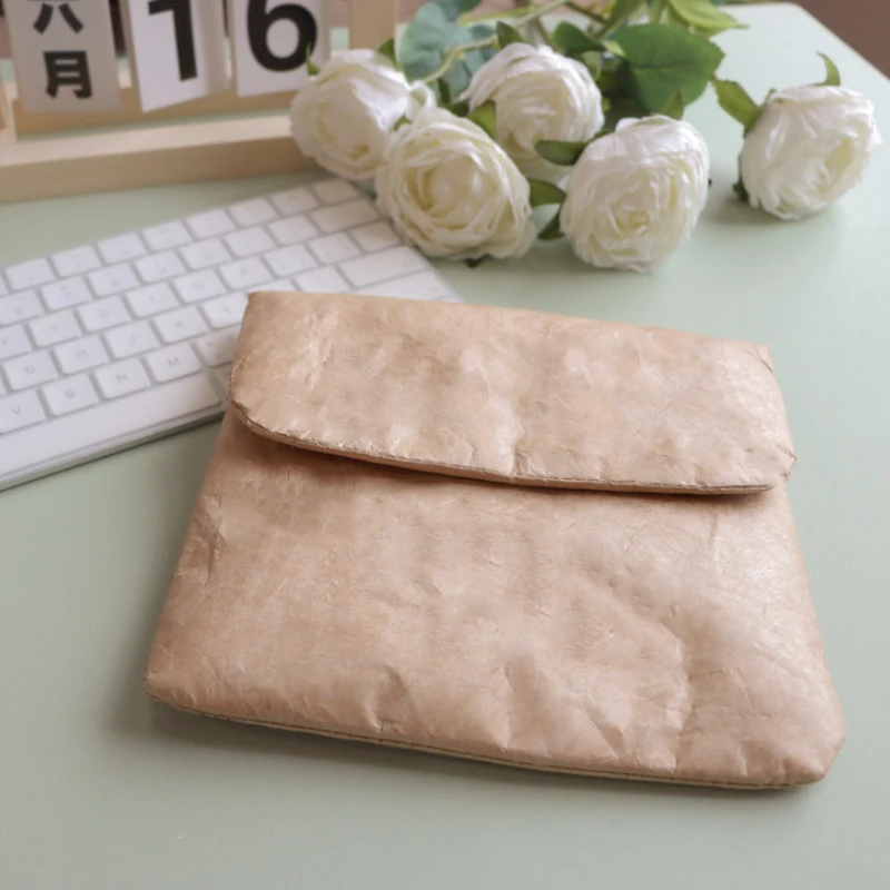 DuPont paper waterproof and shockproof bag, magnetic buckle storage bag, file, test paper, ticket, data cable bag, business mini 4