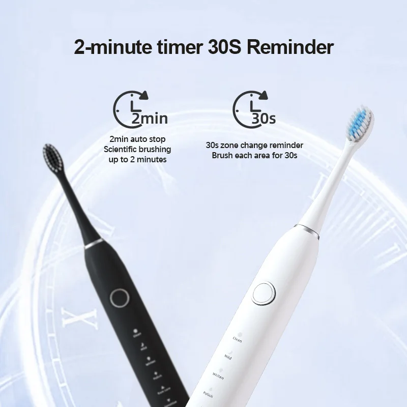 Xiaomi Smart Electric Sonic Toothbrush USB Rechargeable 6 Modes Smart Timer With Travel Box Holder Teeth Whitening Toothbrush