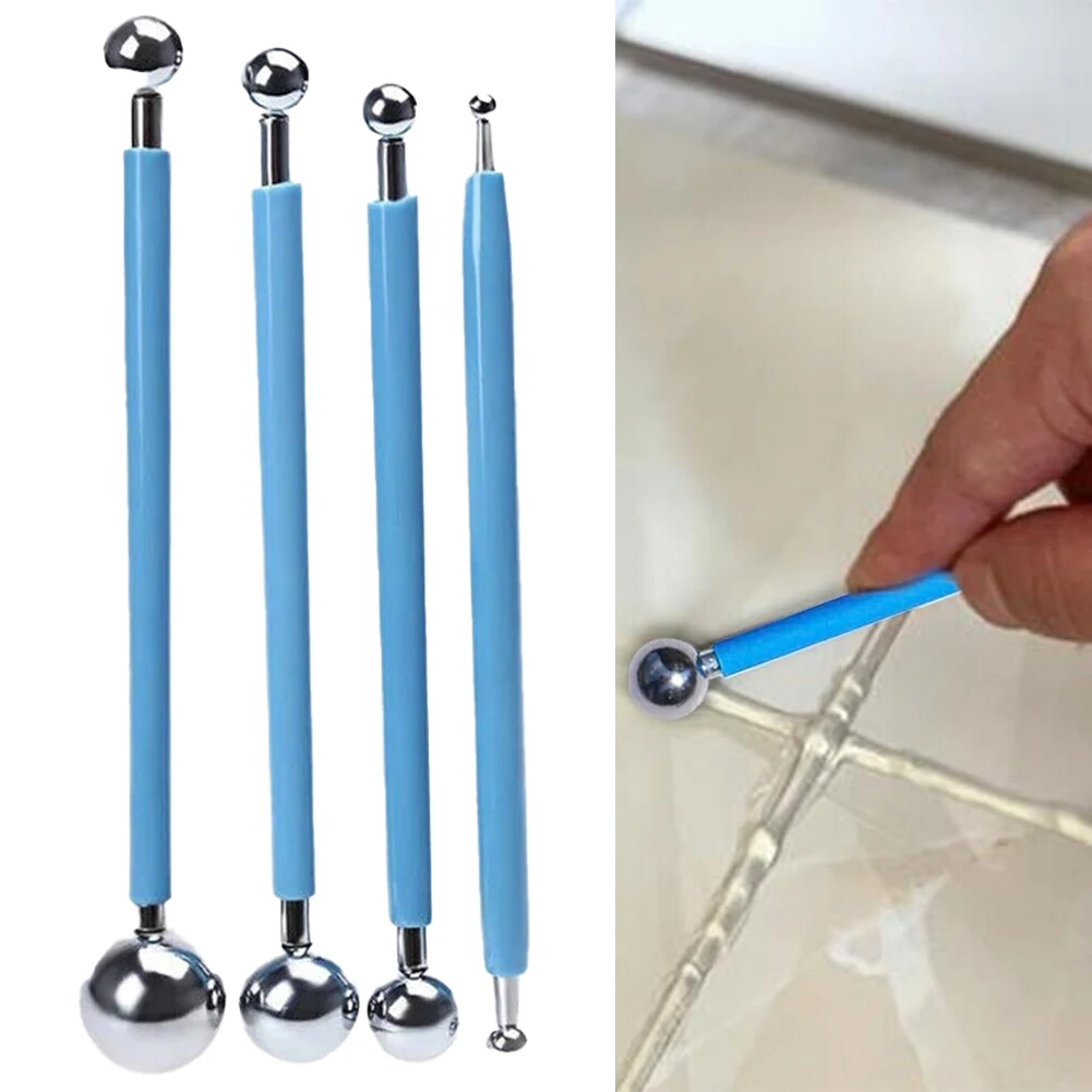 Polymer Clay Tools Seam Steel Ball 1 Set Accessories Blue Color Pressure Seam Steel Ball Stainless Tile Grout polymer clay tool