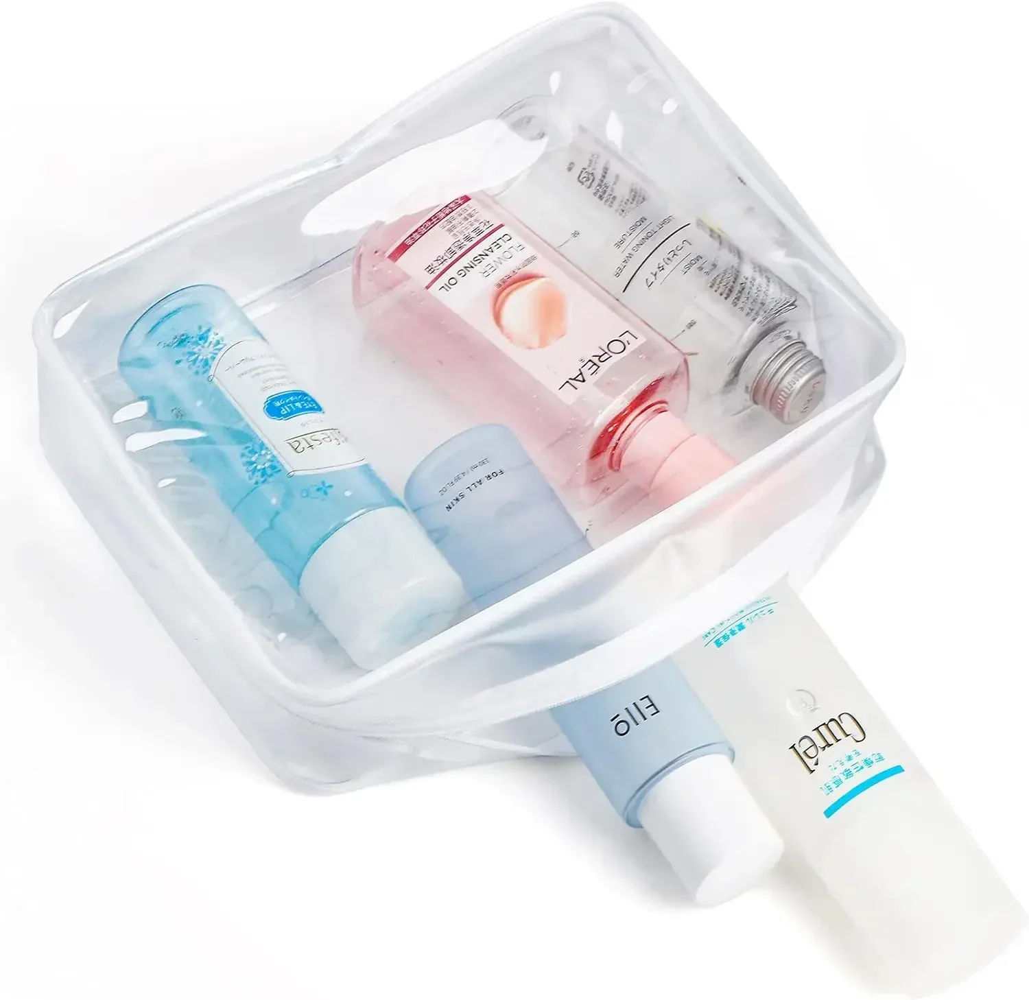 1/20pcs Transparent PVC Storage Travel Organizer Clear Makeup Bag Beautician Cosmetic Bag Beauty Case Toiletry Bag Wash Bags 2