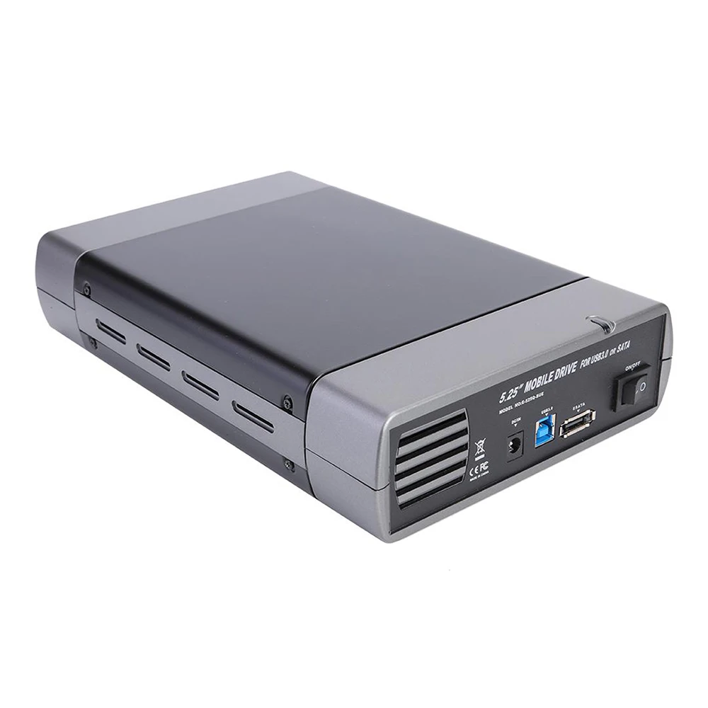 5.25 inch Optical Drive Case 3.5 inch SATA USB2.0 External HDD CD DVD External Enclosure EU/US Plug