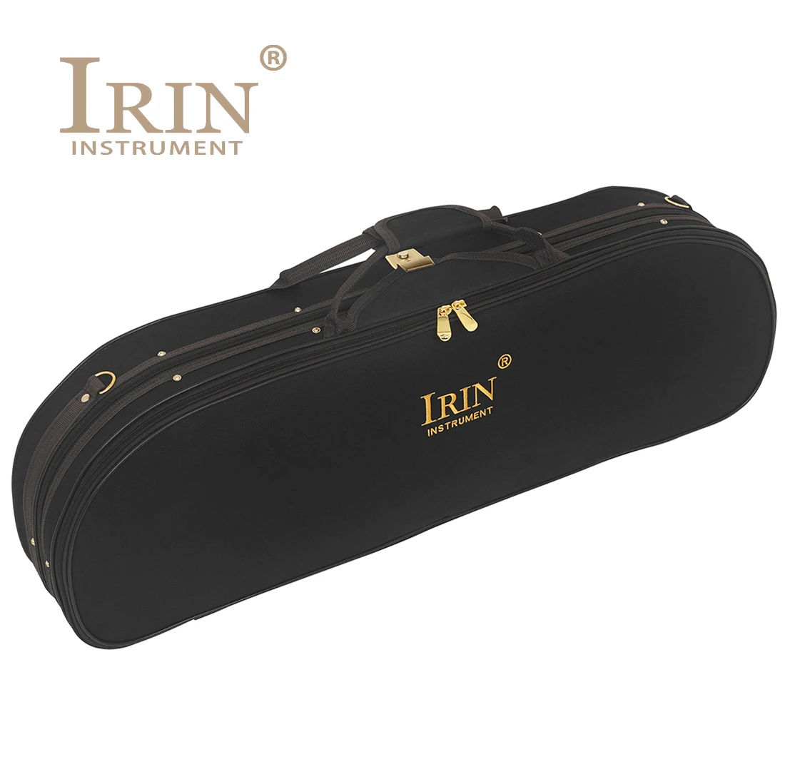 IRIN Black Violin Case Oxford Rounded Violin Bag with Hygrometer
