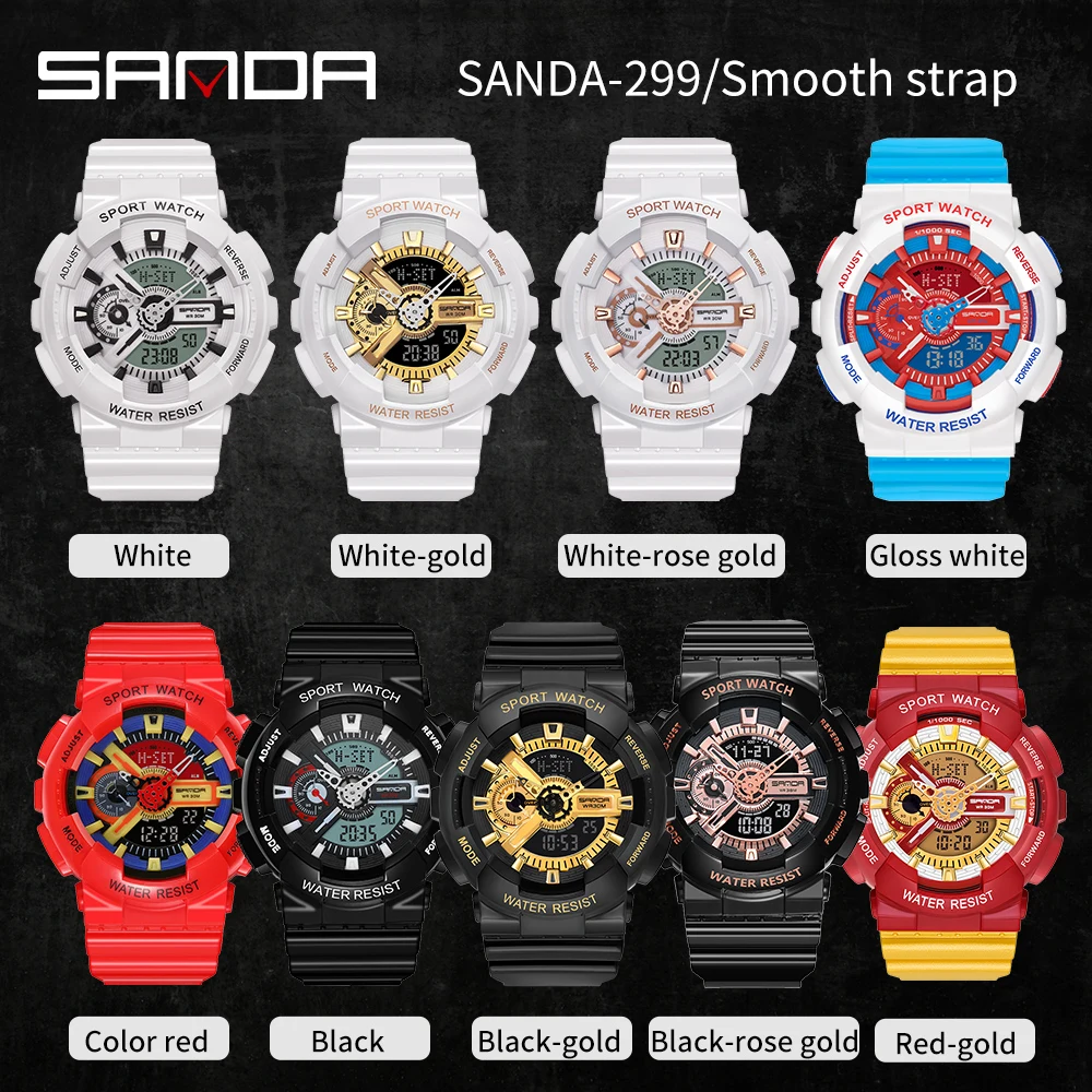 Sanda New Style Korea Edition Youth Night Light Electronic Movement Fashion Fashion Student Watch 4