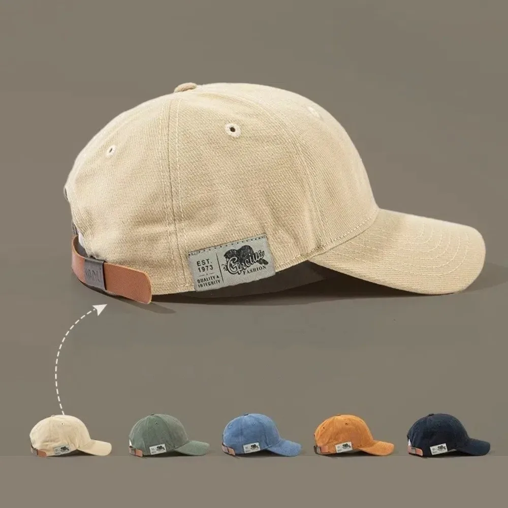 Polyester Solid Color Baseball Cap for Men