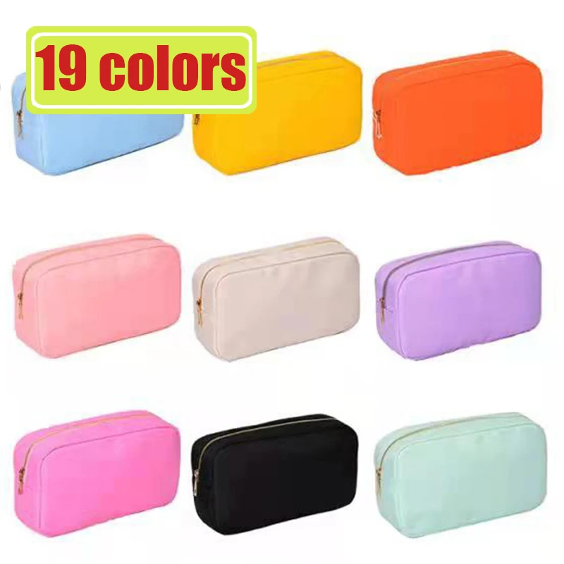 New Waterproof Nylon Durable Toiletry Bag Cosmetic Bag Solid Color Female Makeup Bag Travel Toiletry Beauty Makeup Bag Organizer travel luggage suitcase secure lock durable nylon packing strap belt 1pc