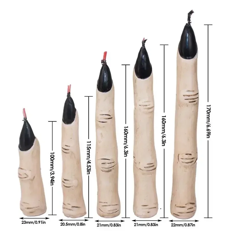 Halloween Horror Finger Candle Novelty Horror Horror Witch Thumb Candle Indoor Ambiance Scene Layout Decoration Props - immagine 6