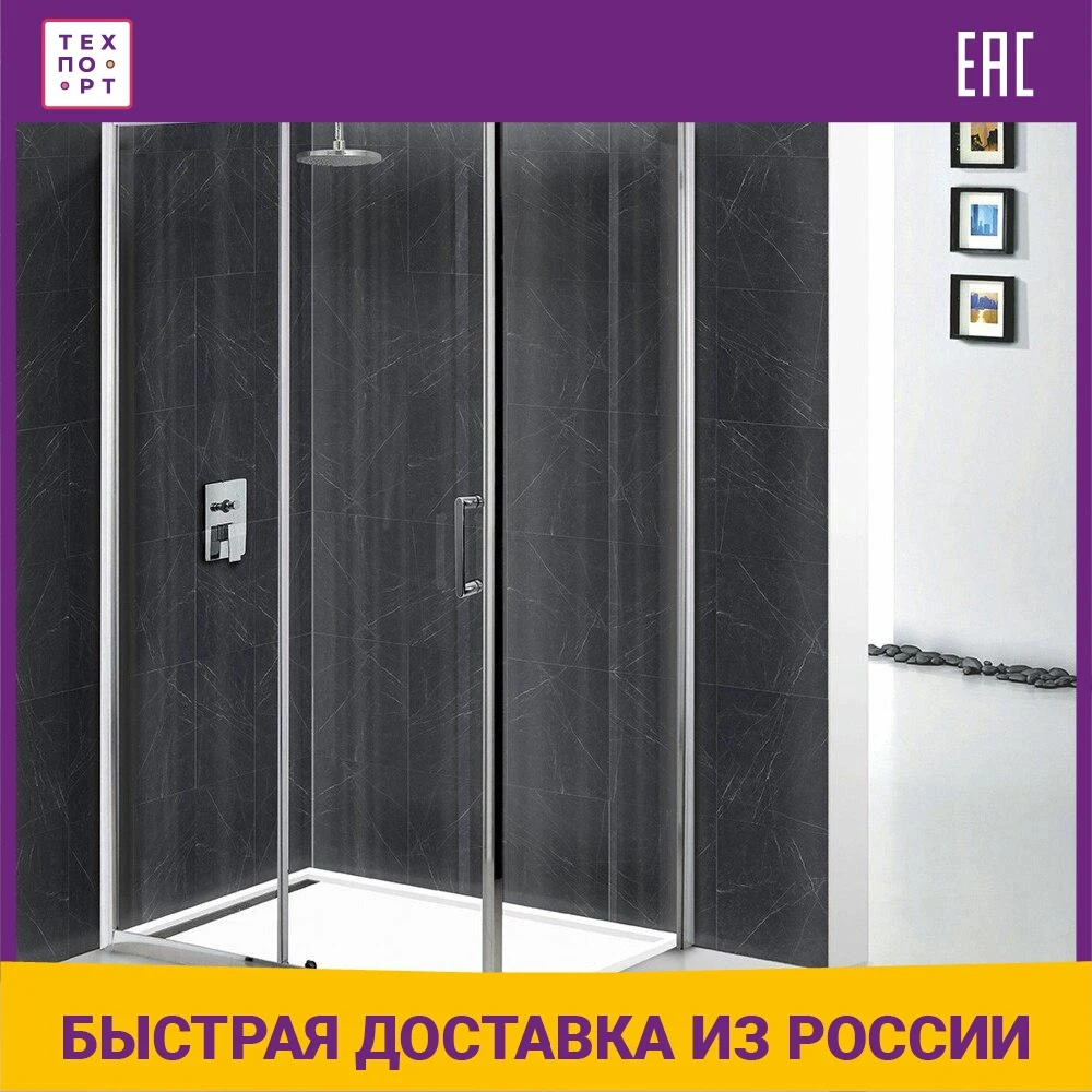 Душевой уголок BelBagno Uno AH-1 UNO-AH-1-100/80-C-Cr