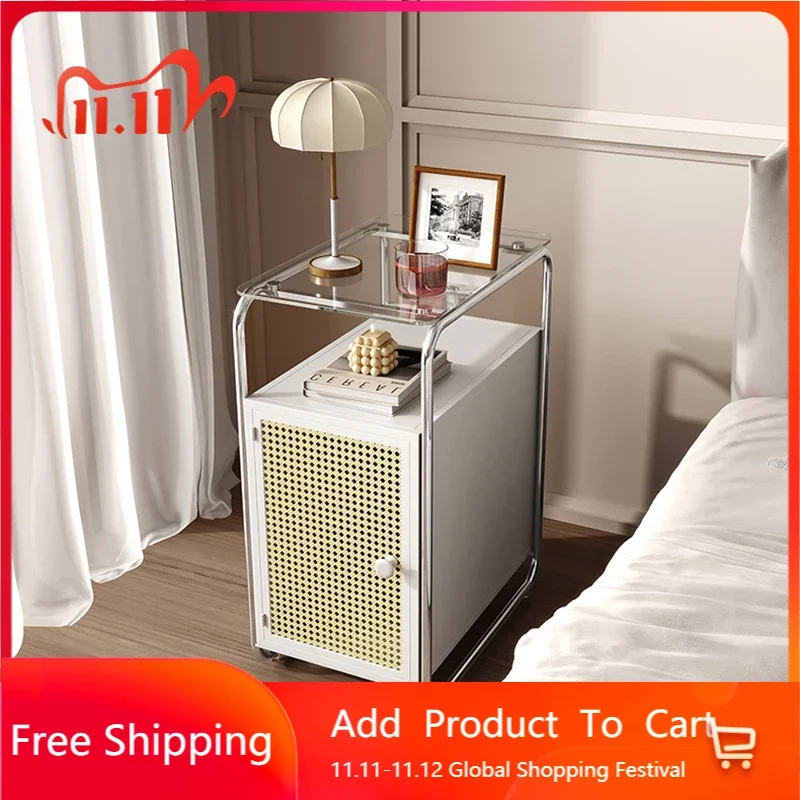

White Nightstands Bedside Tables Auxiliary Hallway Nightstands Storage Cabinet Bedroom Criado Mudo Nordic Nightstand YX50NS