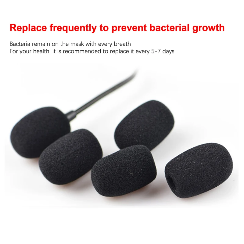 10PCS Microphone Windscreen Sponge Cover Headset Mic Foam Cover Protective Cap for Gooseneck Meeting Mic