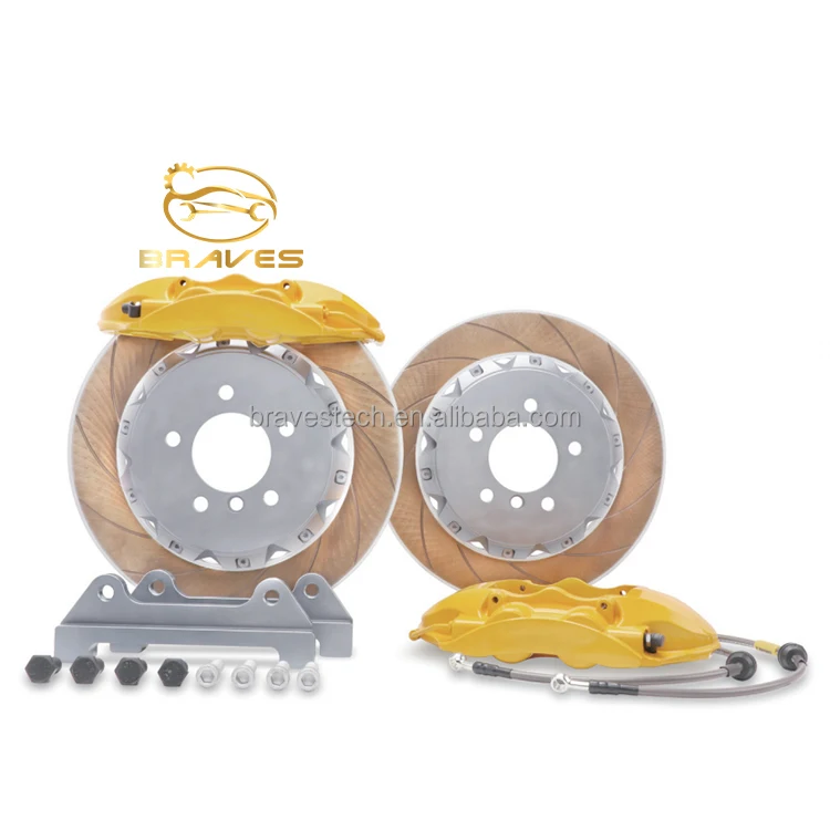 Auto Racing Big Brake Kit For AP 7600 Brake Caliper 4 Piston Modified Disc Brake Rotor For 15 /16 Inch Wheel