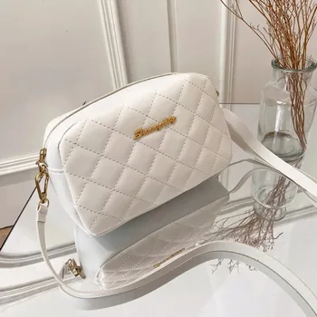 2025 New Small Messenger Bag For Women Trend Lingge Embroidery Camera Female Shoulder Bag Fashion Chain Ladies Crossbody Bags 1