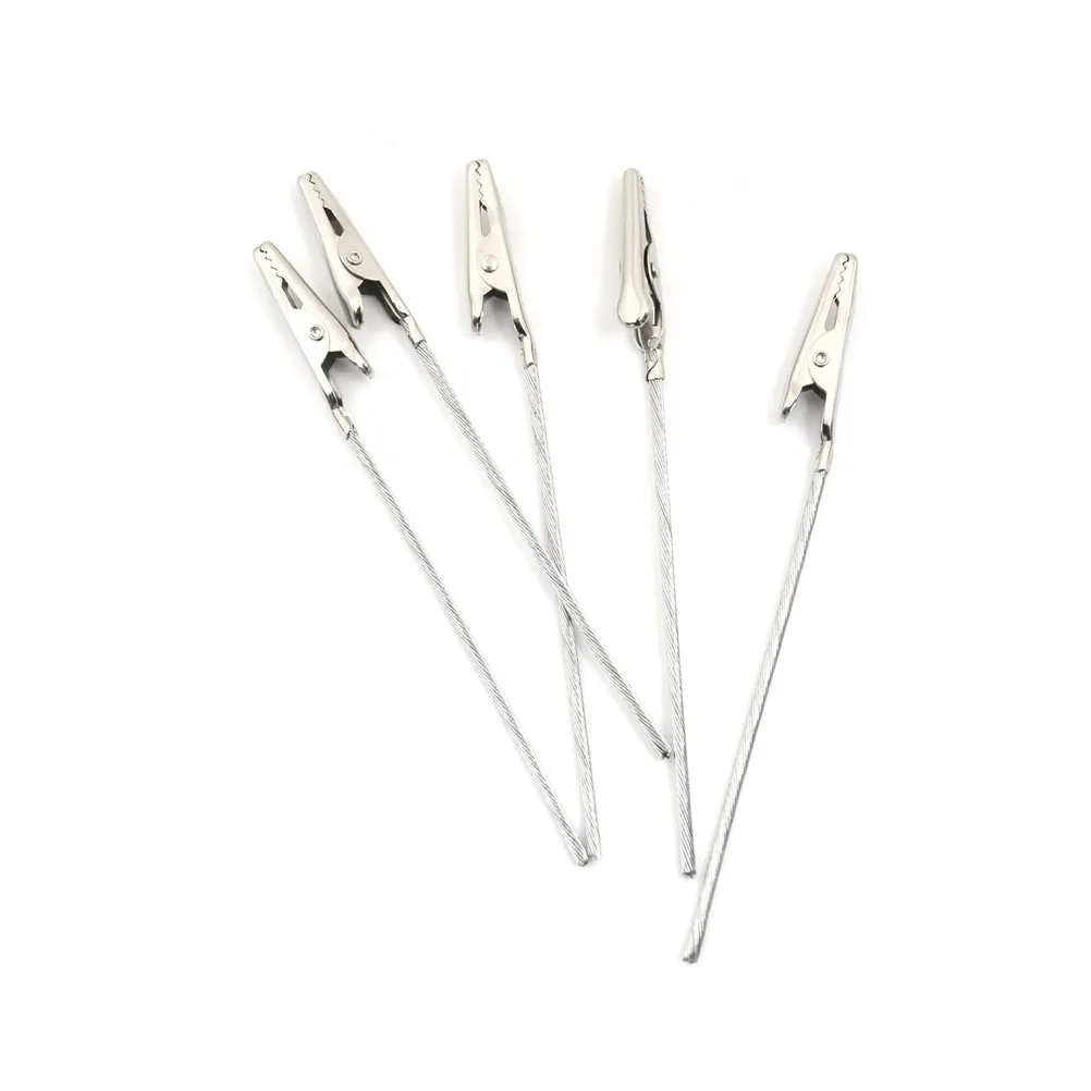 Alligator clips 10pcs/lot Non-insulated Alligator Clips 11cm length Metal Electric Wire Test Crocodile Clamp