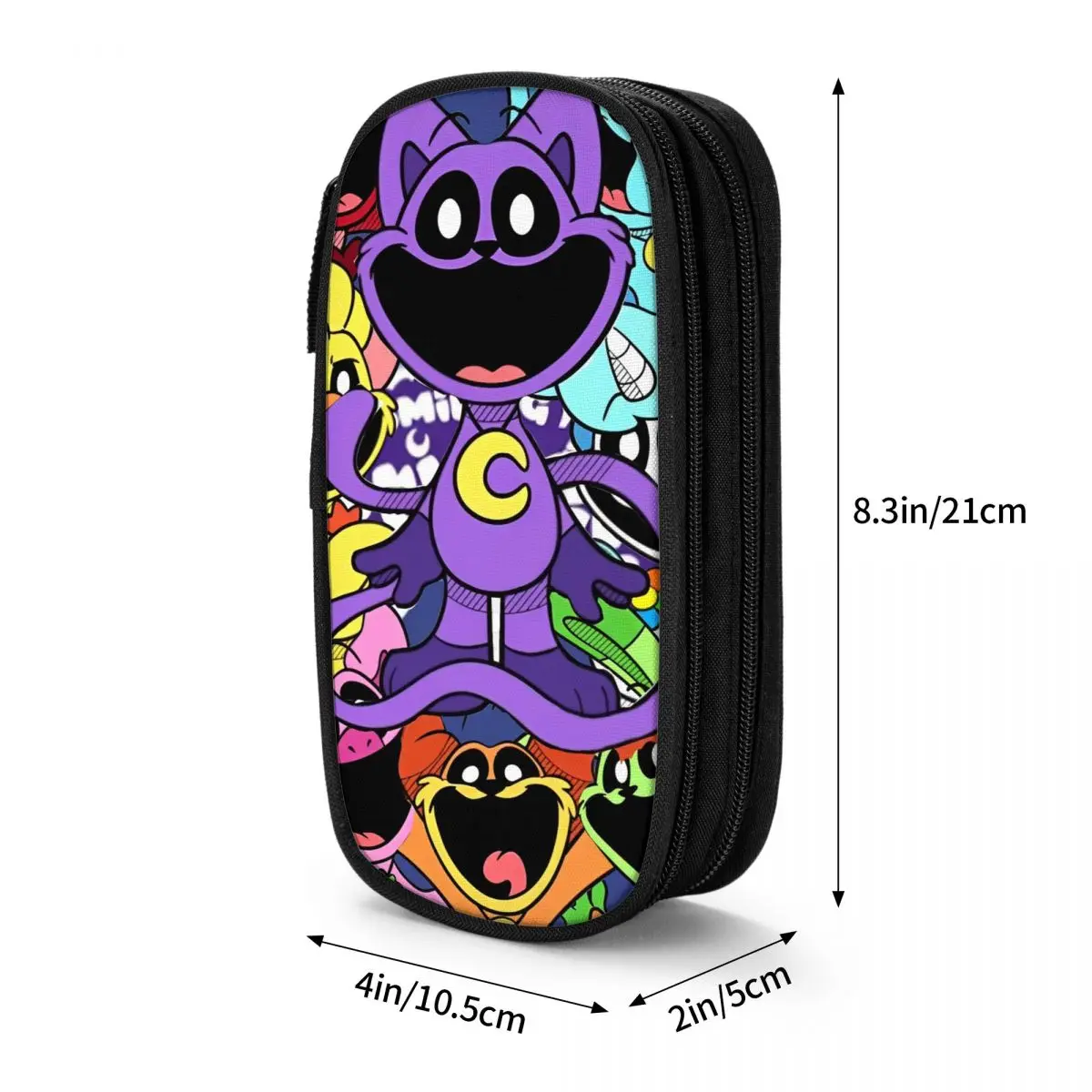 Cartoon Catnap Smiling Critters Pencil Cases Pencilcases Pen Box for Student Large Storage Bag School Zipper Accessories