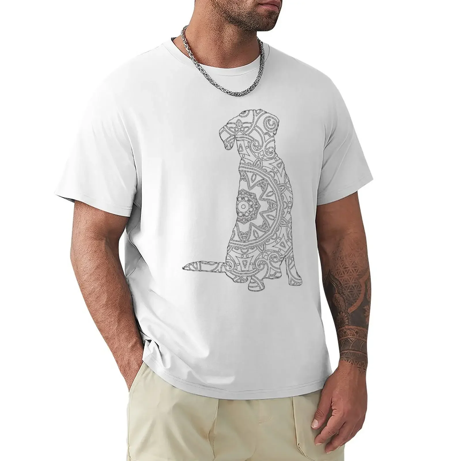 

Mandala Labrador T-Shirt korean fashion summer tops mens graphic t-shirts big and tall