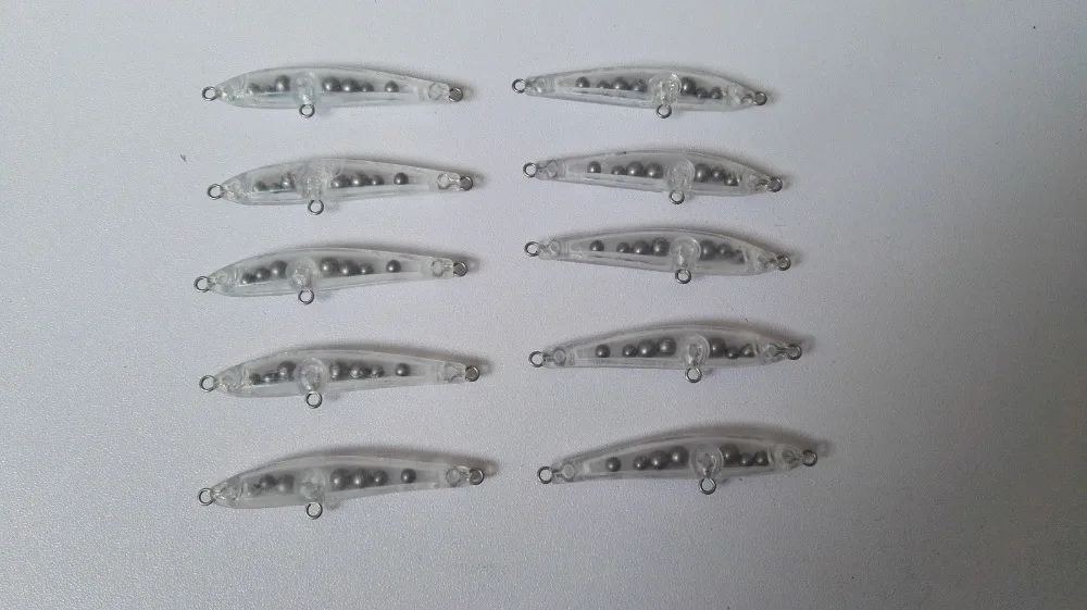 

10pcs Unpainted Crankbait Fishing Blank Lure Body 54MM 2.8g Blank lures JS#207