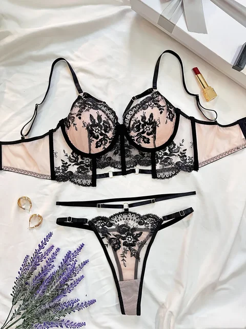 Embroidery Lingerie Set 11